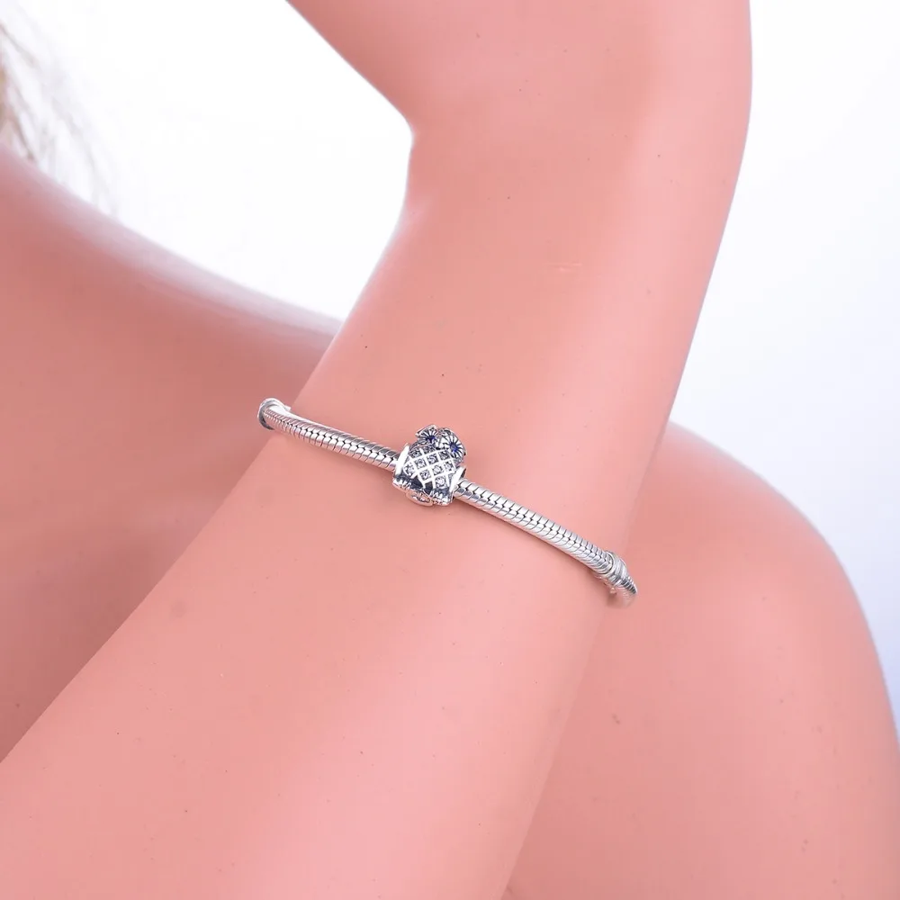 Осень 2019 голубой кристалл глаза Сова бусины подходят оригинальные Амулеты