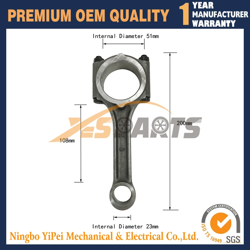 4 шт. Новый шатун для Mitsubishi S3L S4L Tracotrs T233 T273 31A19-10024