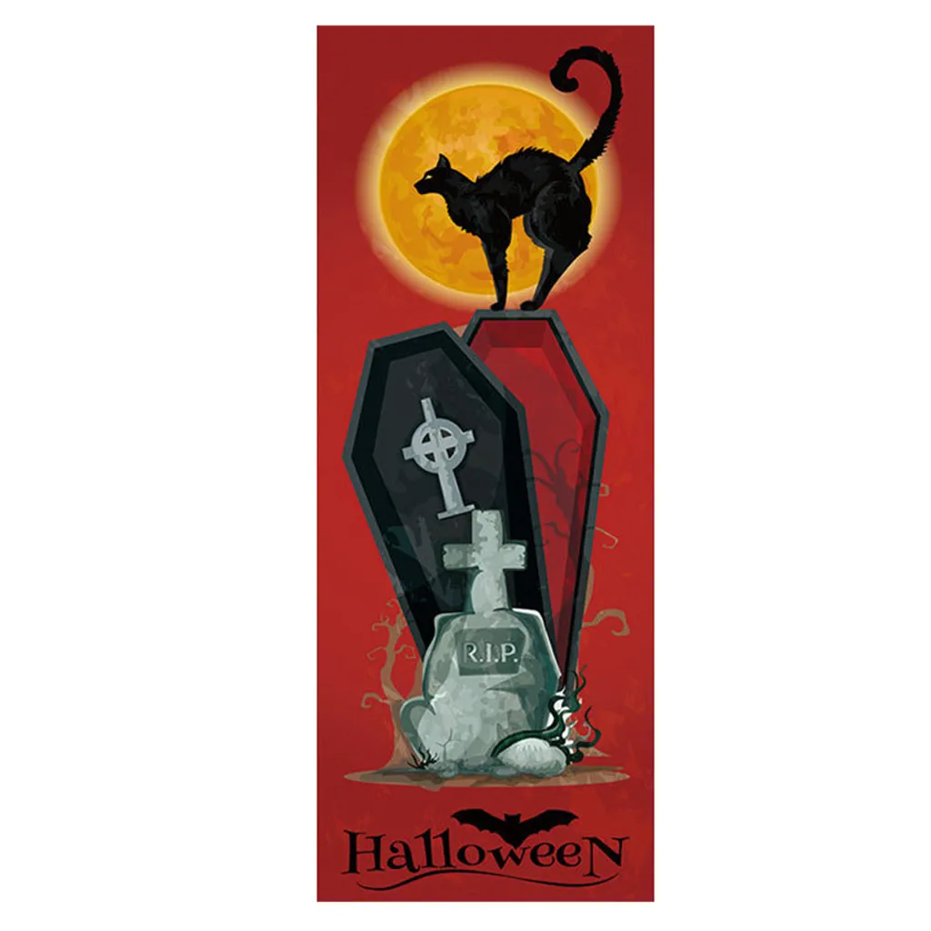 Украшение на Хэллоуин дверные наклейки ужасные стену окно дома забавные с