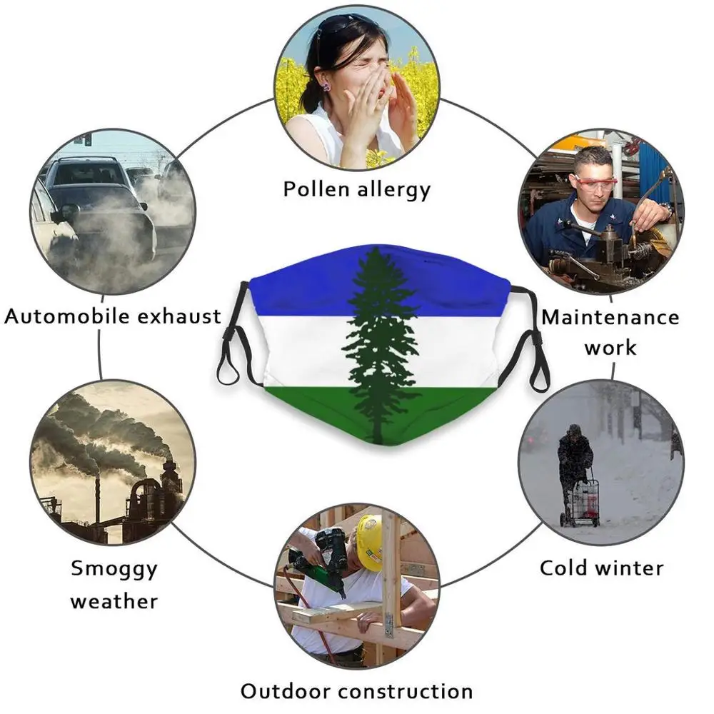 Флаг Дага для взрослых и детей противопылевая маска с фильтром сделай сам