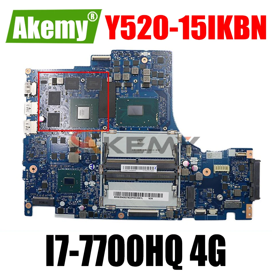 

IdeaPad Y520-15IKBN laptop motherboard I7-7700HQ 4G number 5B20N00264 5B20N00231 5B20N00299 5B20N00280 5B20N00243 5B20N00283