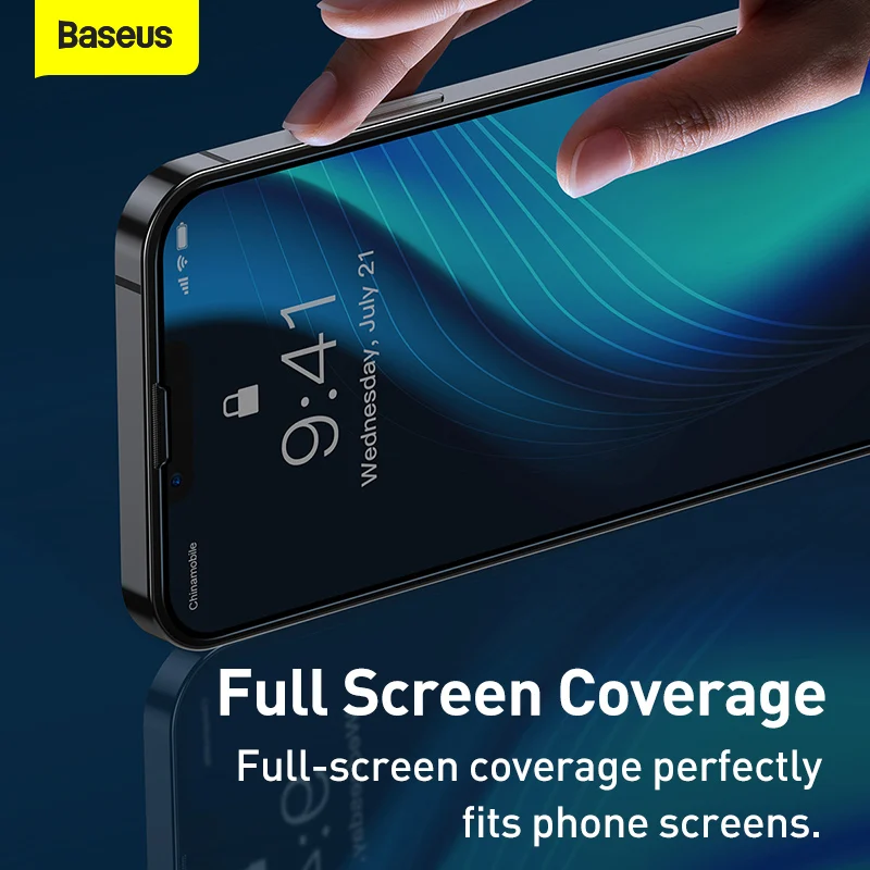 Защитное стекло Baseus для iPhone 13 pro max 0 3 мм полноэкранное с защитой от синего света -