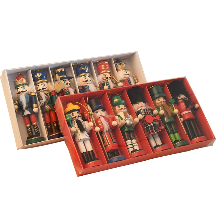 Новогодний декор Детская кукла 1 шт. 12 см деревянный Щелкунчик солдат веселые