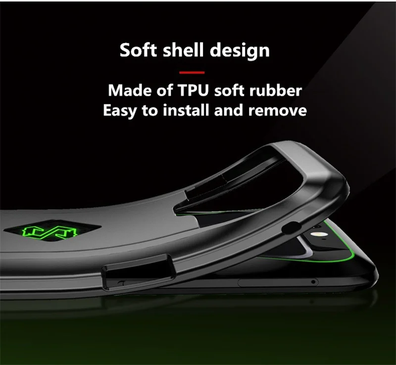 Модный Для Xiaomi Black Shark игровой чехол для телефона TPU Защитный чехол для Xiaomi черный чехол с акулой Гибридный противоударный защитный чехол