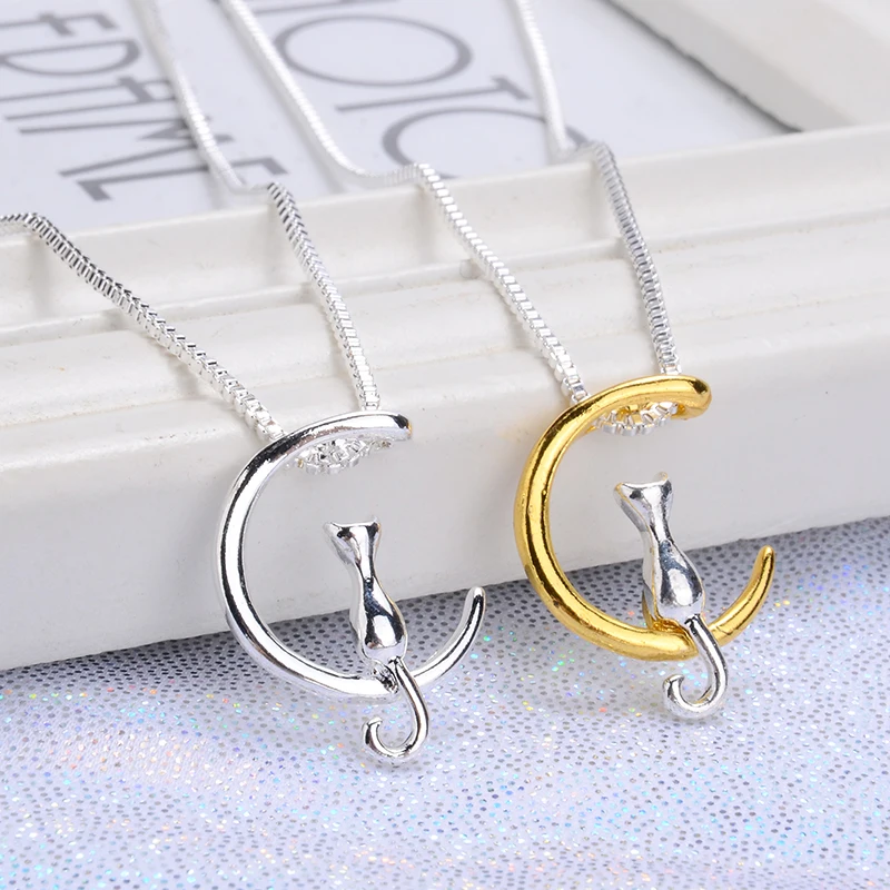 Очаровательное ожерелье цепочка с милыми животными подвеской в виде кота Sainio на