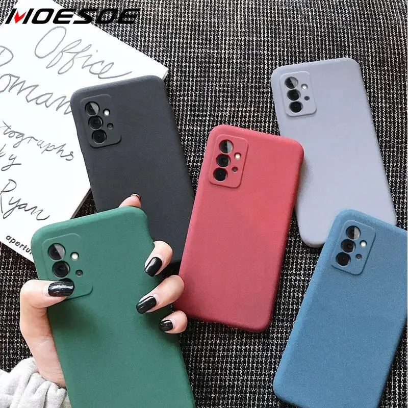 

For Samsung S21 S20 FE A52 5G A32 A72 A42 A71 A51 Note 20 Ultra Ultra Thin Sandstone Matte Phone Case Shockproof Silicone Cover