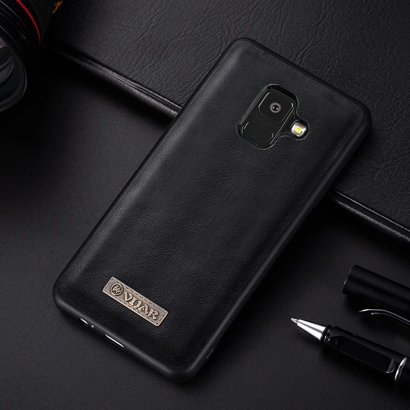 leather case For Samsung J8 A6 2018 PLUS J810 J810F A530 Case Soft TPU Silicone A8 Plus A730 | Мобильные телефоны и