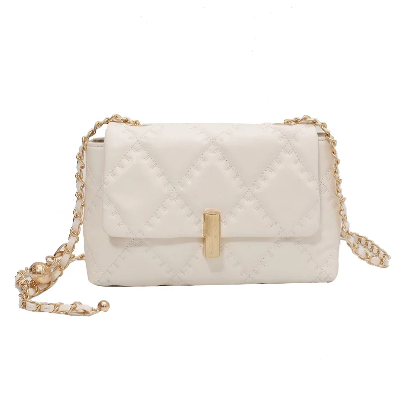 

Special Suture Design Small PU Leather Crossbody Bags for Women Simple Chain Shoulder Handbags Lady Luxury Travel Messenger Bags