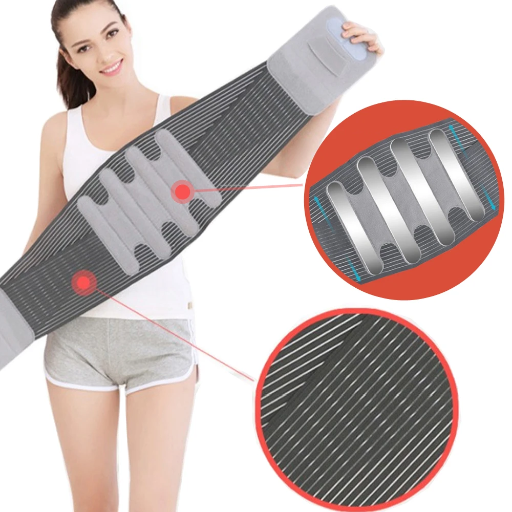 

Infrared Magnetic Back Waist Support Protector Lumbar Brace Belt Double Pull Strap Banded Lower Pain Stiff Relief Injury Rehab