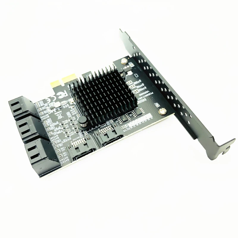 PCIE SATA III 8 портов контроллер карты PCIe 2 0x1 6G плата расширения с низкопрофильным