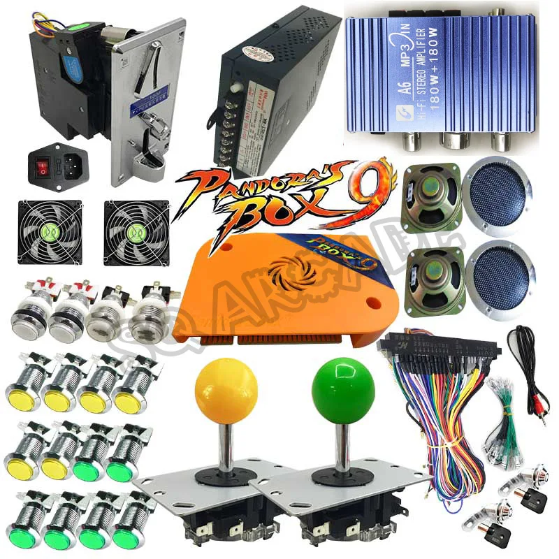 

Pandora Saga 9 1500 games DIY Arcade Bundles Kits Parts With Power Supply Jamma Harness Joystick led Push Button Coin Selector
