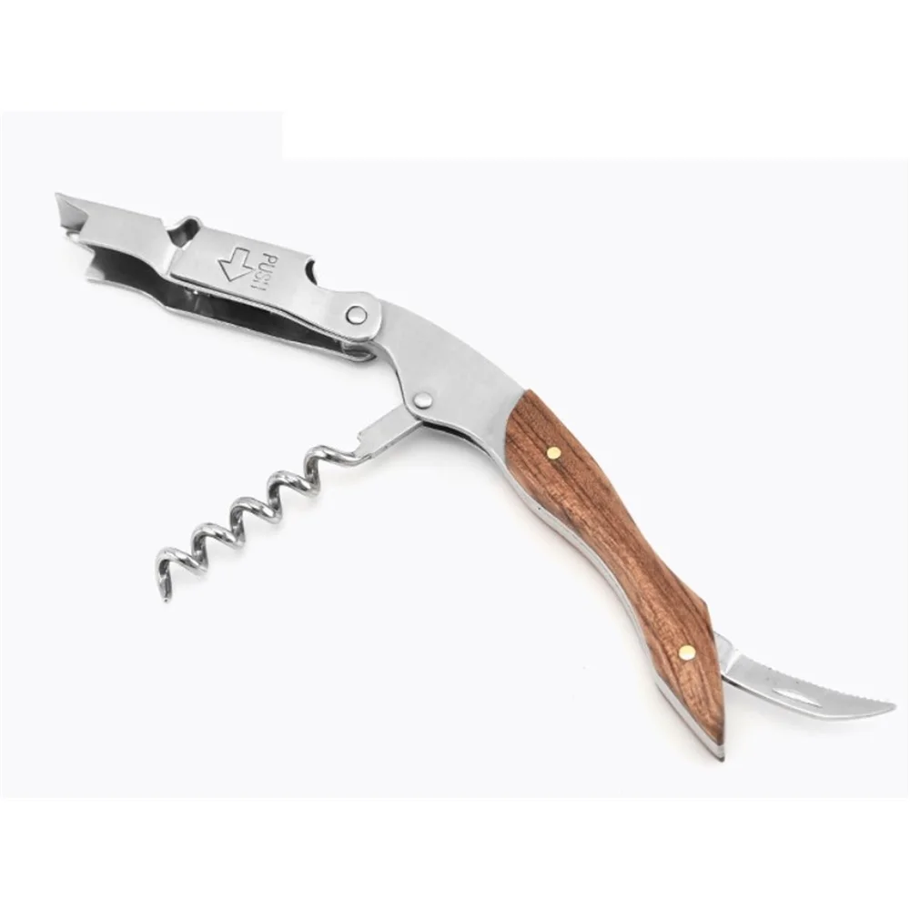 

1PC Wine Opener Professional Waiters Corkscrew Bottle Opener and Foil Cutter Gift for Wine Bottle Kitchen Tools