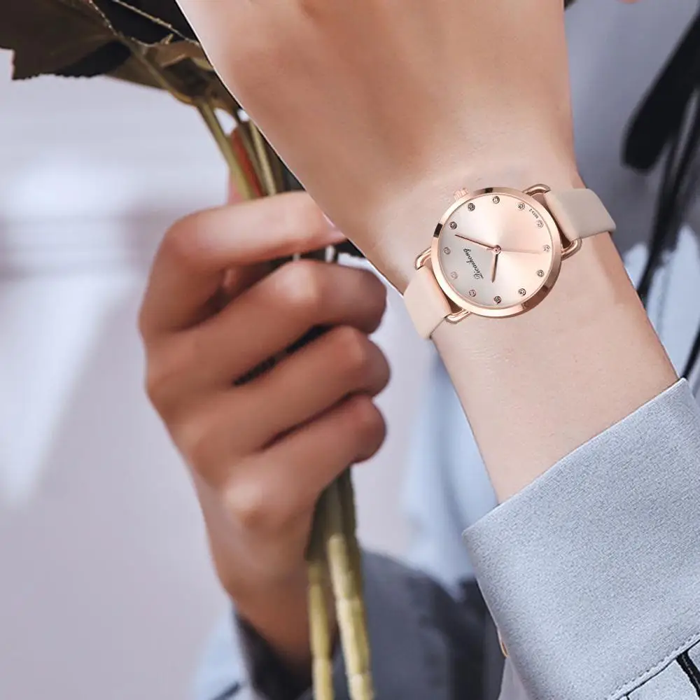 Топ бренд женские часы модные градиентные циферблат кожаный ремешок Reloj Mujer