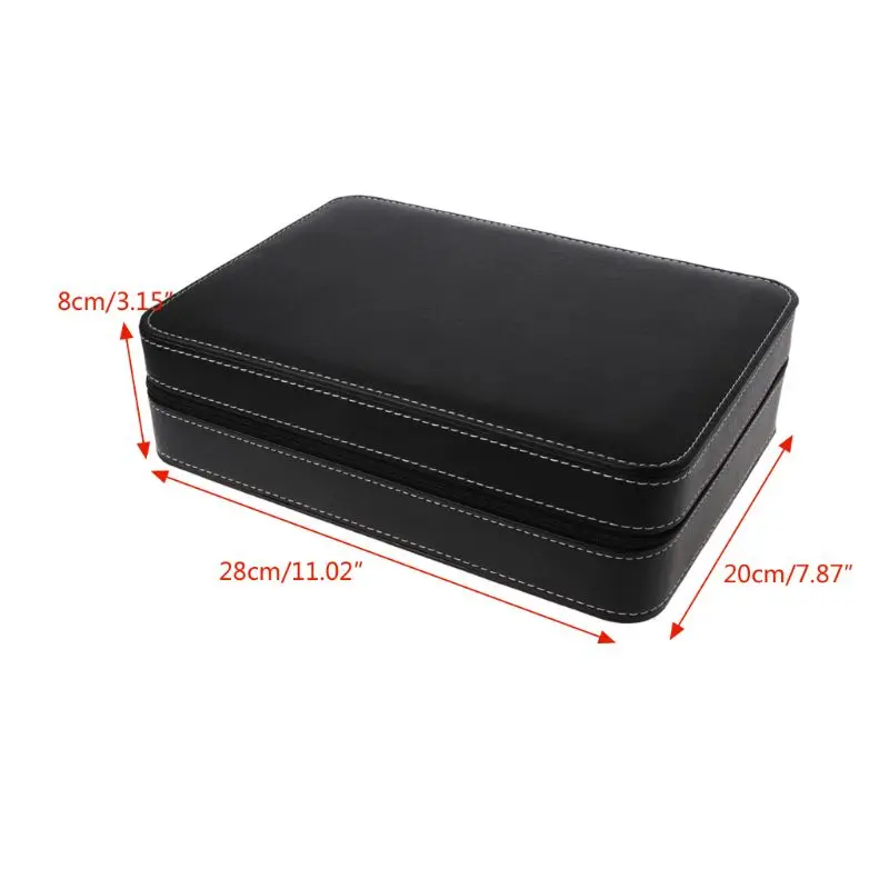 10 Slots Watch Zipper Travel Box Leather Display Case Organizer Jewelry Storage J60E | Украшения и аксессуары