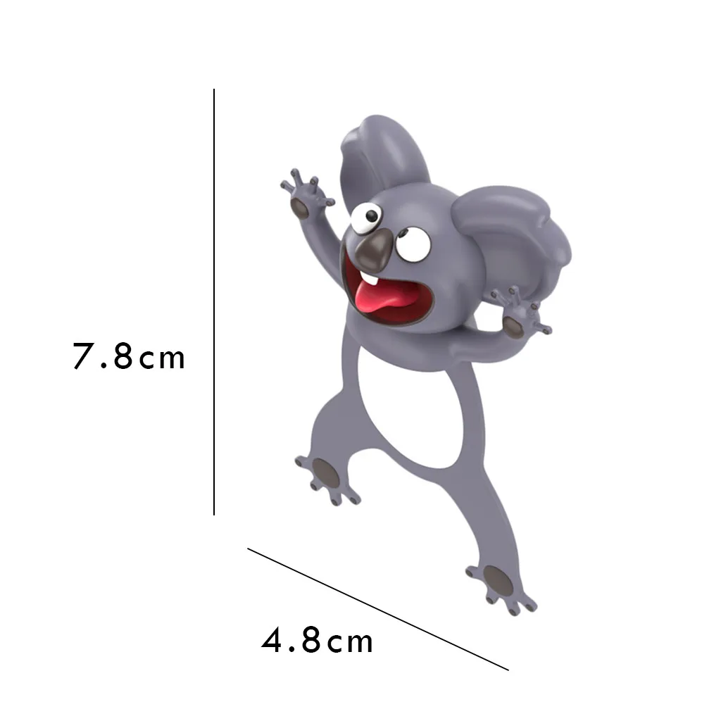 

1pcs 3D Stereo Kawaii Cartoon Lovely Animal Bookmark Fun Wacky Bookmark Student Kids Gift Home School Reading Accessories
