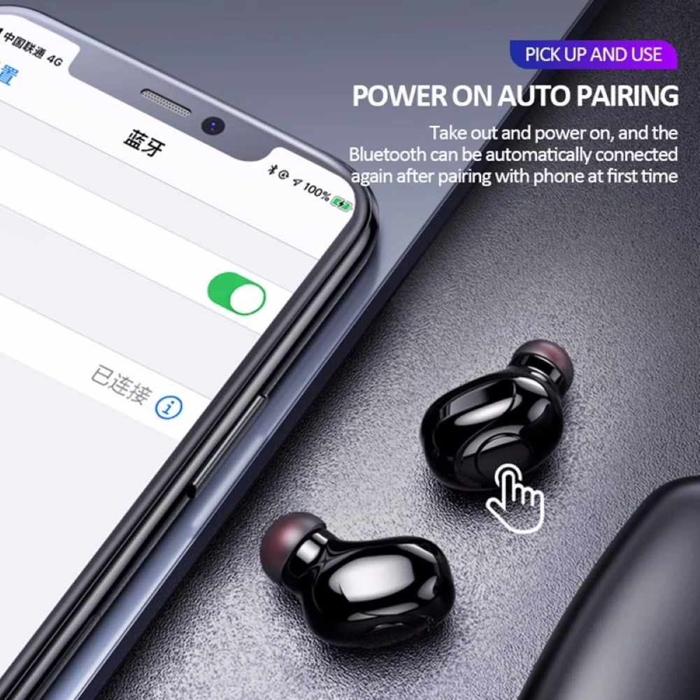 S9 TWS Bluetooth 5.0 Wireless Mini HiFi In-Ear Earphones Earbuds for iOS Android Phone Portable Accessories | Электроника