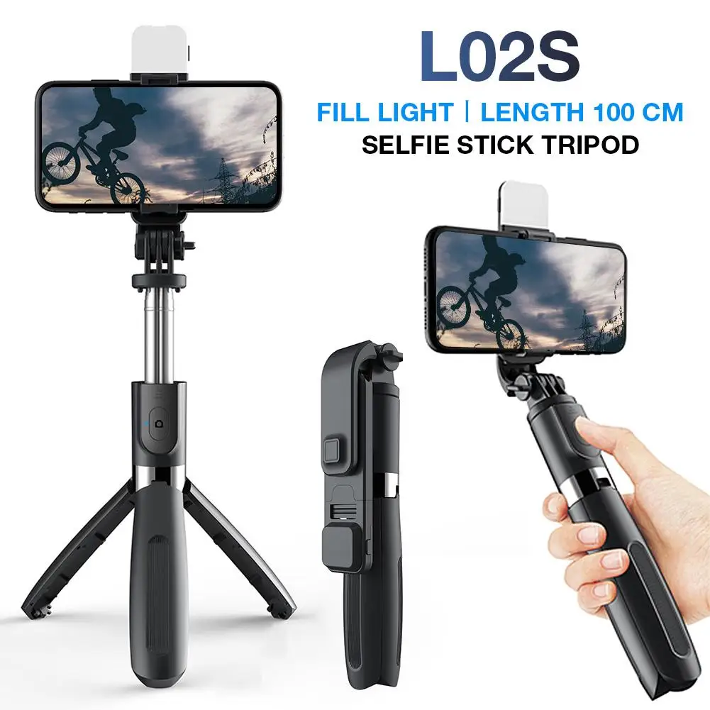 

Bluetooth Wireless Selfie Stick Tripod Foldable Extendable Universal Monopod For Smartphones Camera Self-Timer With Fill Light