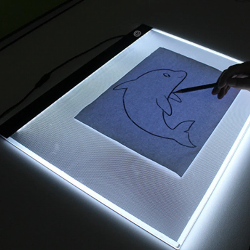 Dimmable A4 Size Led Light Pad Tablet Eye Protection Copy Board Diamond Embroidery Drawing Kids Gifts US Plug |