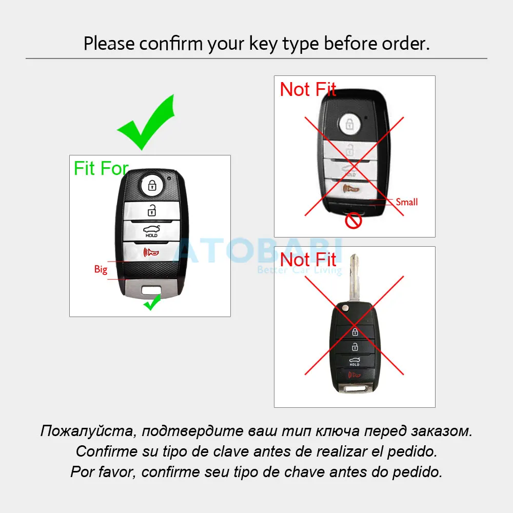 Кожаный чехол для автомобильных ключей с 4 кнопками смарт брелок дистанционным