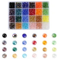 6mm czech beads set for diy bracelet necklace 1524 color glass beads for jewelry making crystal beads craft kit for diy jewelry