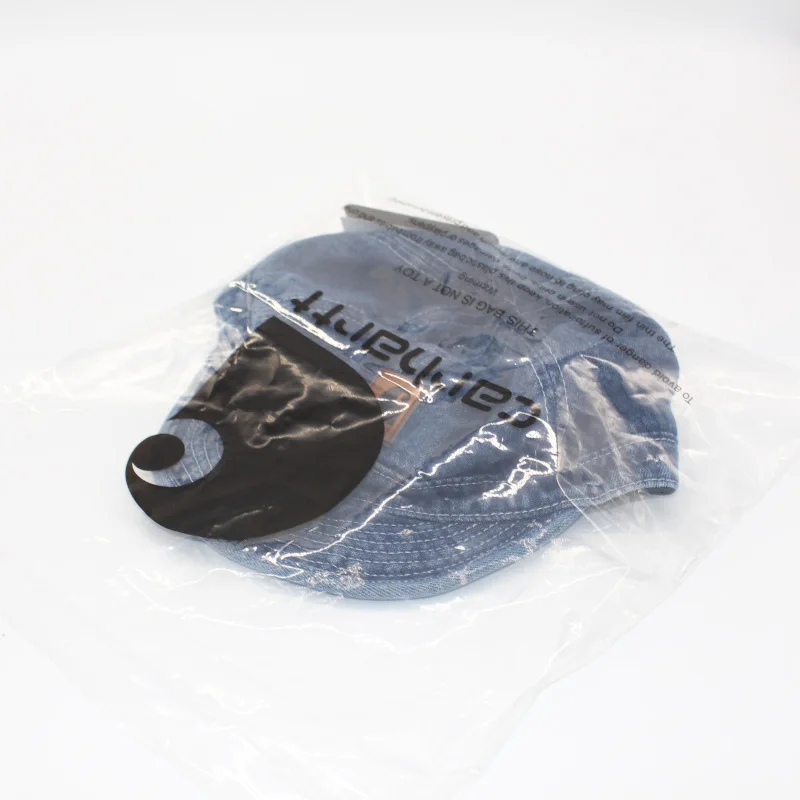 

European and American tooling jeans flat brim hat soft brim hat men and women tide brand washed old cap street hip hop hat