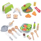 Новый деревянный кухонный игрушечный набор для ролевых игр, Овощная миниатюрная еда, обучающие игрушки для девочек, резка, магнитный подарок с фруктами