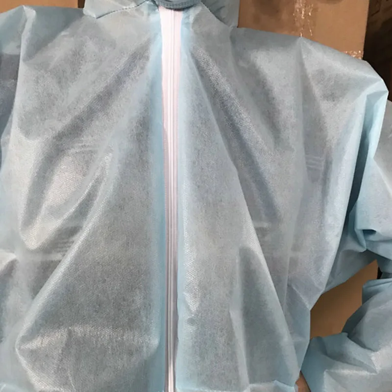 

1 Piece White Disposable Isolation Suit Protective Clothing Hooded Working Clothes Long Sleeve Nursing Uniform Protection Suit