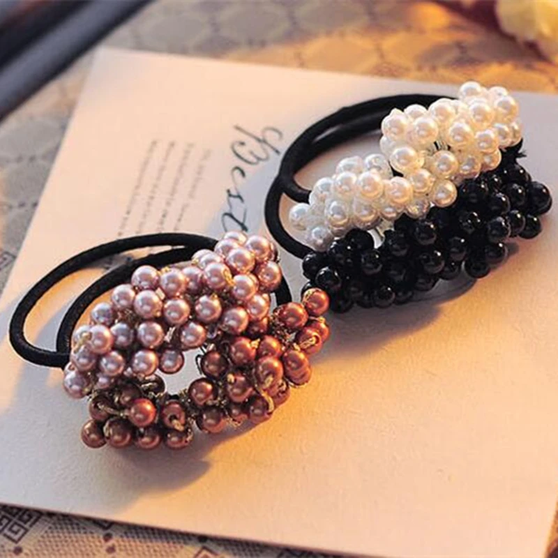 Резинка для волос с бусинами и жемчугом резинка волос| |