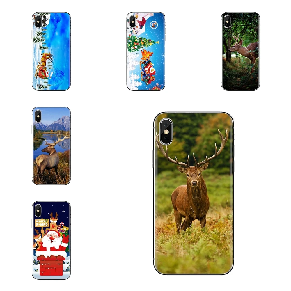 Силиконовый чехол Merry Christmas Animal wild Elk Deer для Xiao mi 6 A1 Max x 2 5X 6X Red Note 5 5A 4X 4A A4 4 3 Plus Pro |