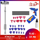 Набор инструментов для беспокрасочного удаления вмятин в автомобиле, комплект для ремонта вмятин, съемник, скользящий обратный молоток, клейкие вкладки, присоски для градового повреждения, без покраски