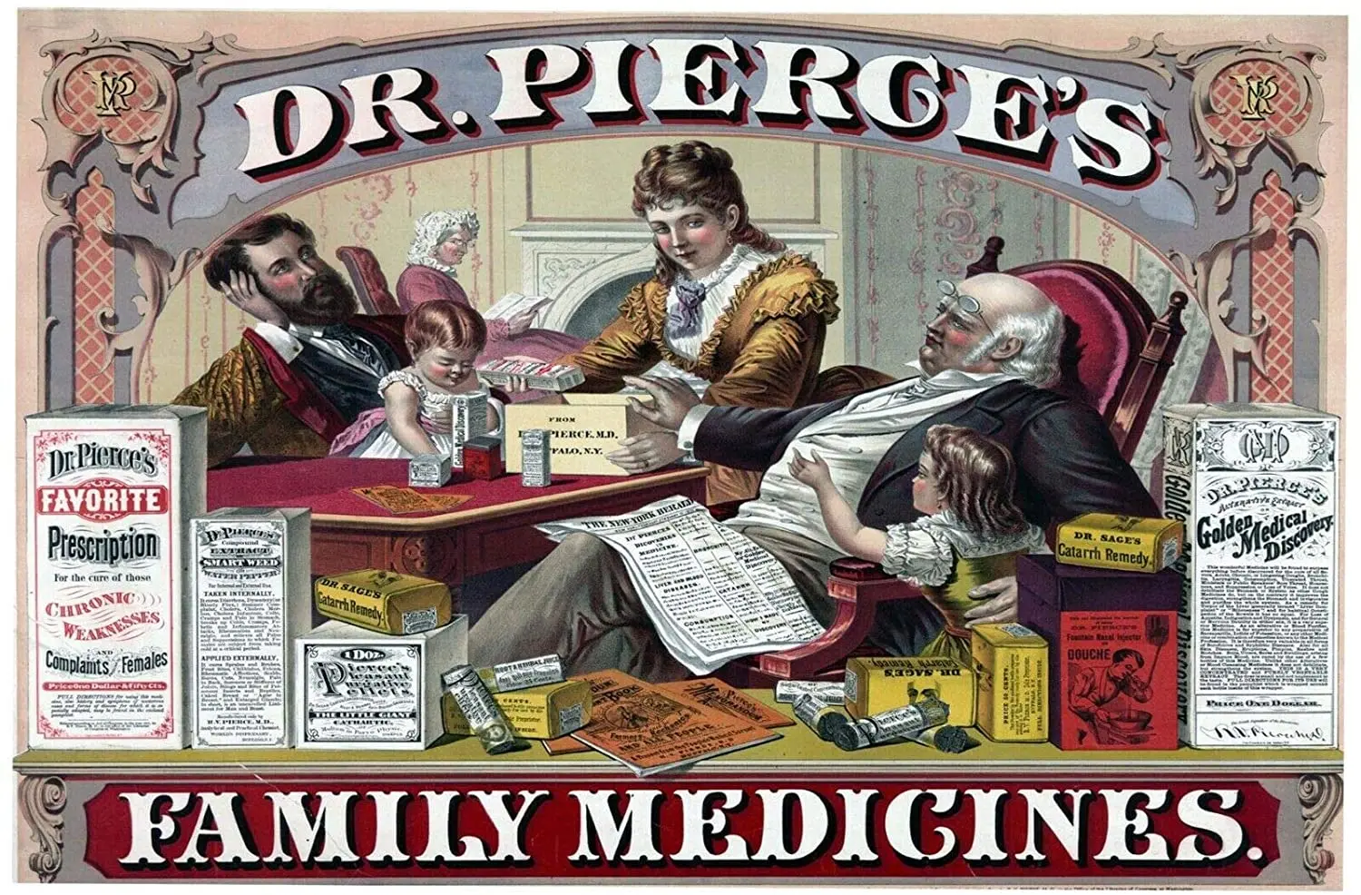 

Medicine Dr Pierce Family Decor Signs 12x8 Inch Metal Tin Sign