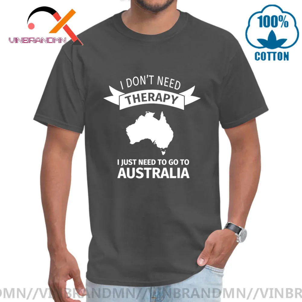 Забавная футболка с надписью I don't need therapy i just to go australia стильная мужская