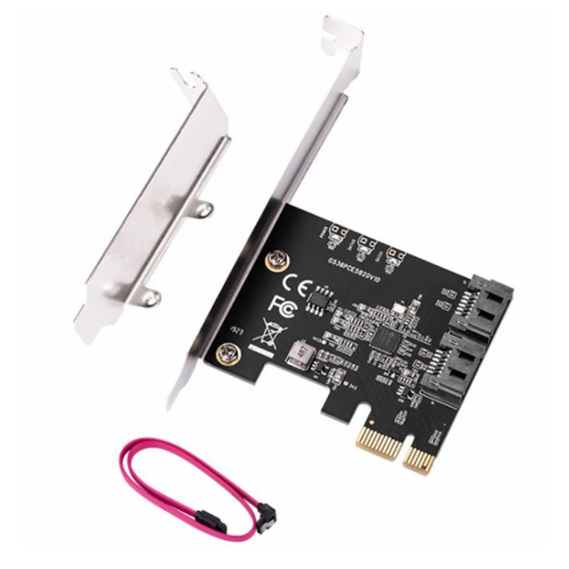 

PCIE3.0 to 2 Port SATA 6GBPS Expansion Card PCIE to SATA3 Expansion Card SSD Solid State Drive Free Drive IO-PEX40148