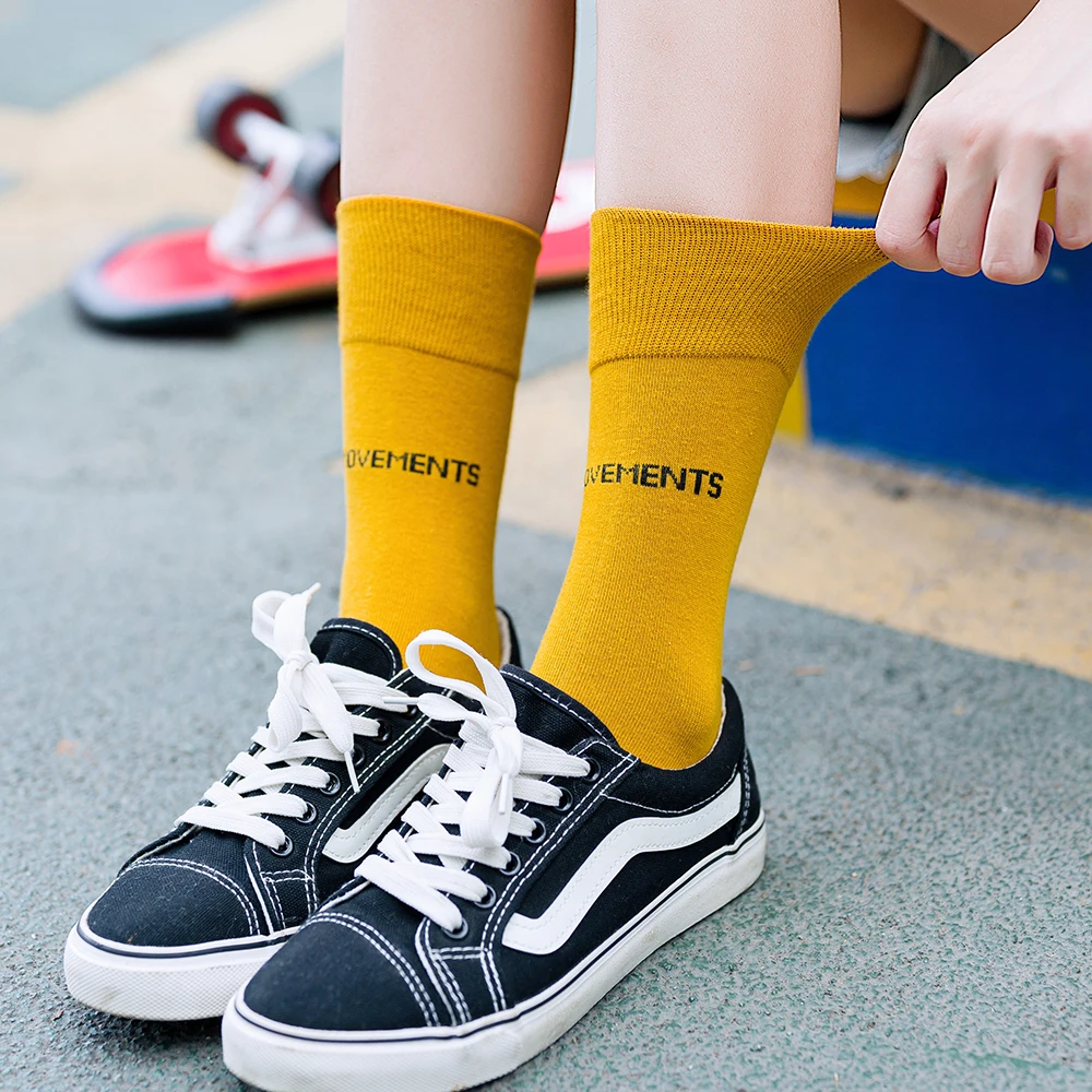 Носки женские хлопковые в стиле Харадзюку свободные Корейском зимние