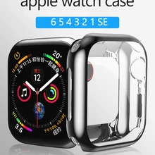 Watch Cover for Apple Watch Case 6 SE 5 4 3 42MM 38MM Soft Clear 360 Slim TPU Screen Protector for iWatch 44MM 40MM Accessories