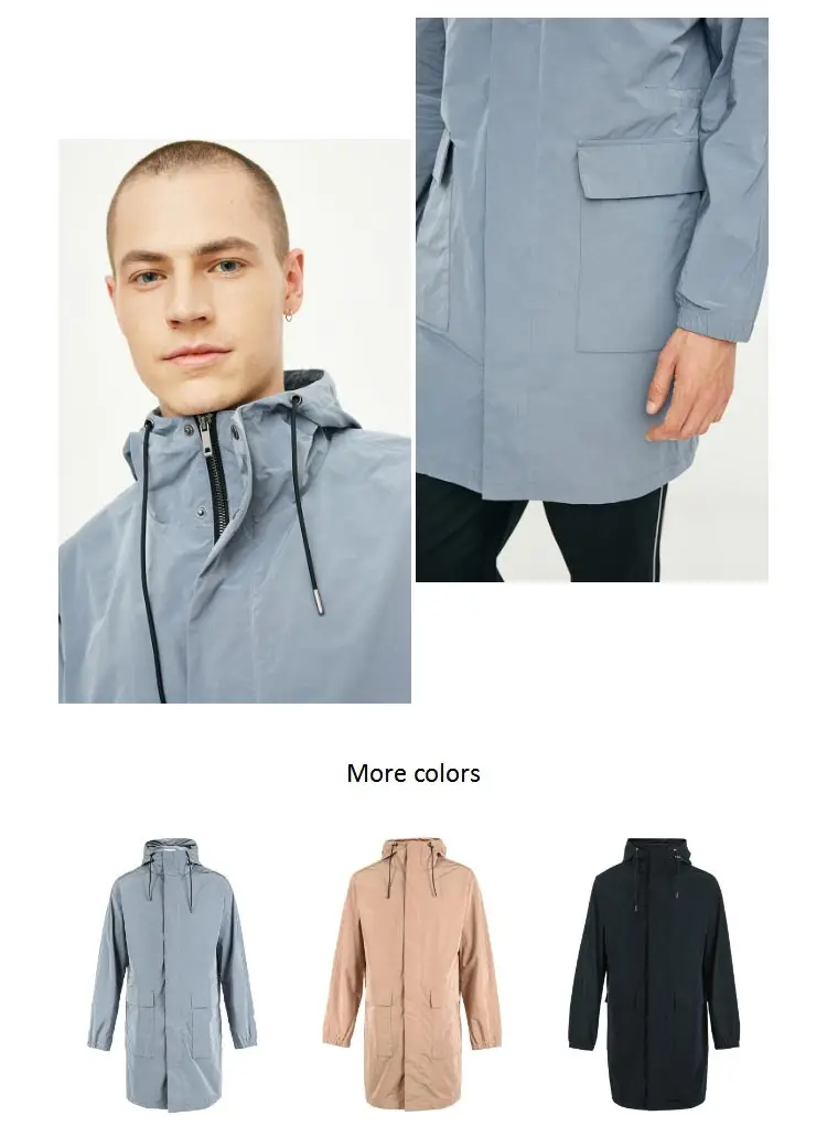 JackJones осенний мужской светильник Тренч Повседневная ветровка с капюшоном куртка 218321543