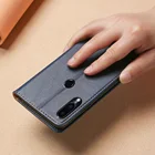 Чехол-книжка для MEIZU Note 9, кожаный, с магнитной застежкой, с подставкой