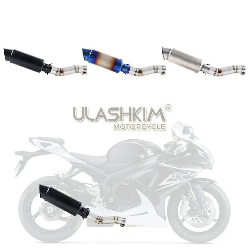 Мотоцикл Полный выхлопных среднего трубы ссылку слипоны для Suzuki GSXR600 Gsxr700 Gsxr750 k7 GSX R700 R750 R600 GSXR 600 700 750 Q
