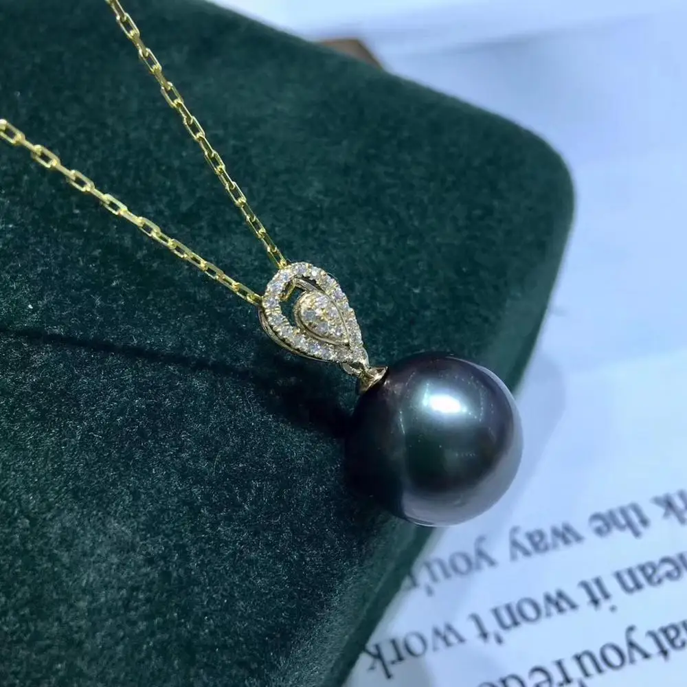 

HOT Fashion 18K Yellow Gold Pendant Mountings Settings AU750 Jewelry Findings for Pearls Coral Agate Crystal Beads Stones