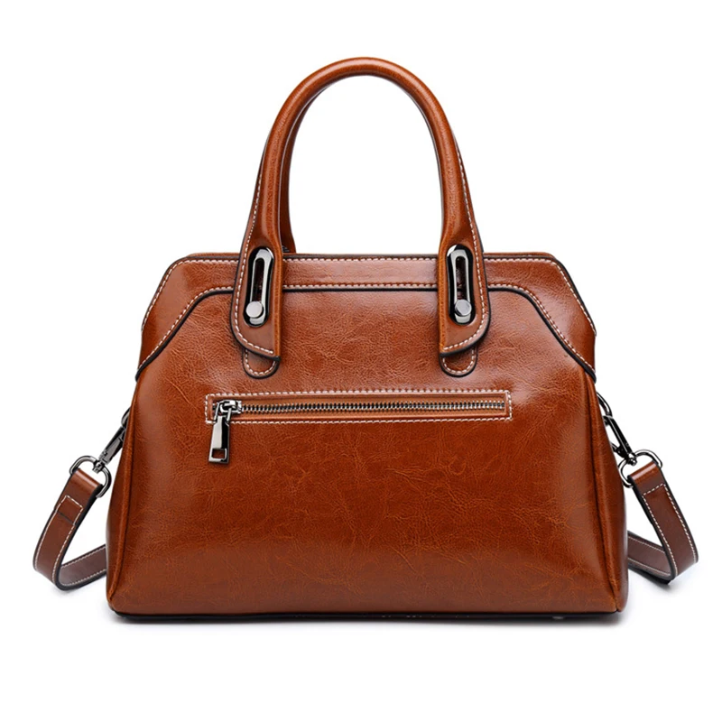 Сумки женские Прошитые из натуральной кожи сумки на плечо модные европейские и