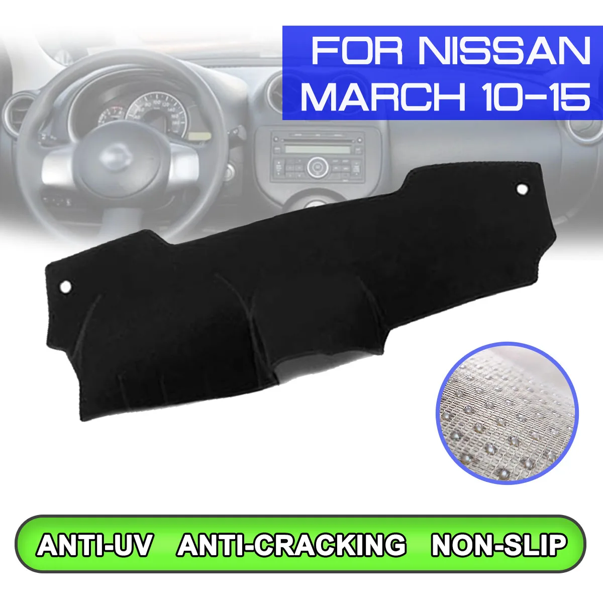 

Приборной панели автомобиля коврик анти-грязный Non-slip Dash крышка коврик Защита от ультрафиолетовых лучей козырек от солнца для Nissan марта 2010 ...