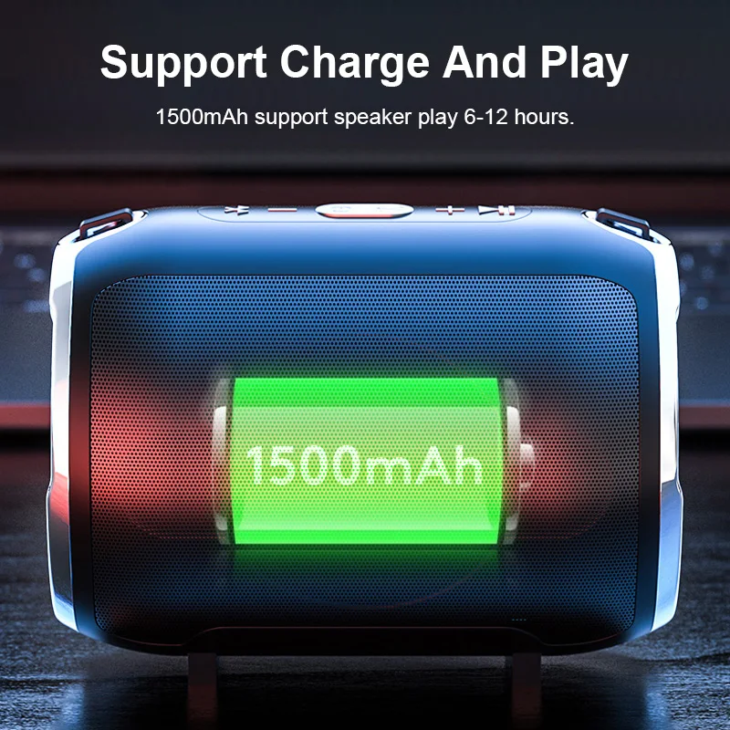 

USB Sound Box Mini Portable Wireless Bluetooth Speaker Waterproof Stereo Subwoofer Speaker with TF FM Column PC phone Tablet MP3