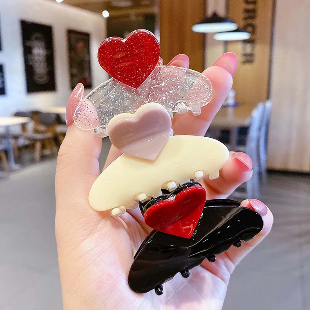 Модная Милая заколка для волос с любовью средней текстурой акриловая корейский