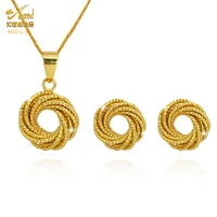 aniid necklace set jelwery gold earring jewellery for women wedding 24k dubai luxury brand designer brazilian ethiopian bride