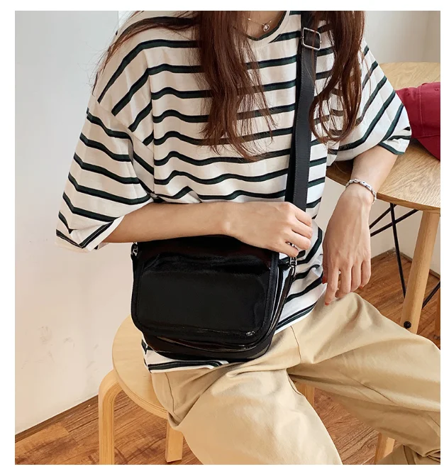 

Fashion newest design women's small handbag cross body patent messenger shoulder bag women's vintage cute bag g-59885