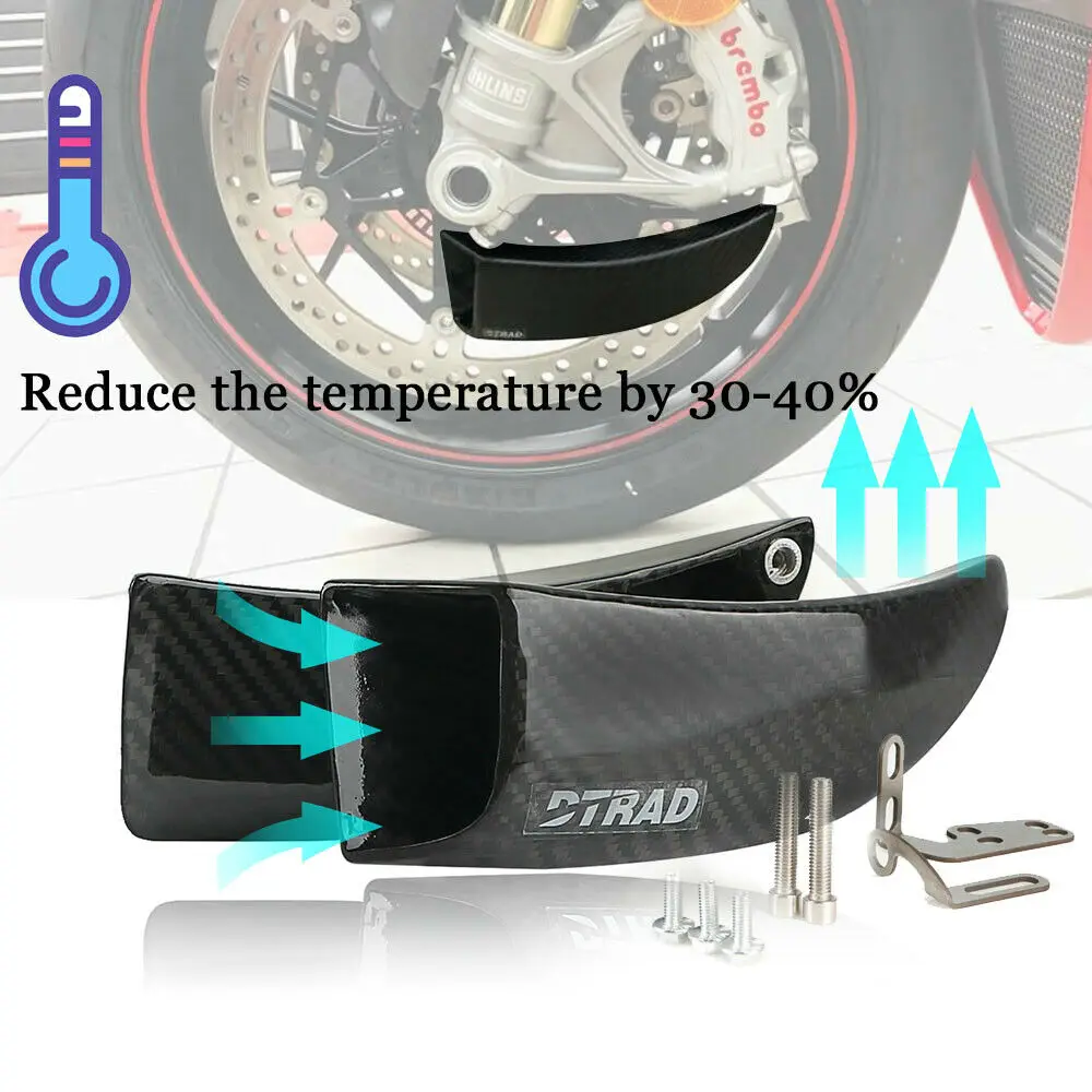 

Motorcycle Carbon Fiber Brake Caliper Cooling Cooler Air Ducts Channel System For DUCATI PANIGALE V4 V4S V4R