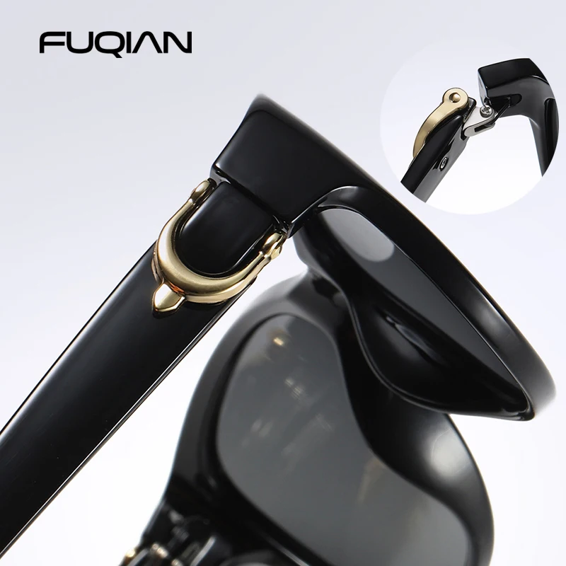 Женские солнцезащитные очки кошачий глаз FUQIAN поляризационные винтажные