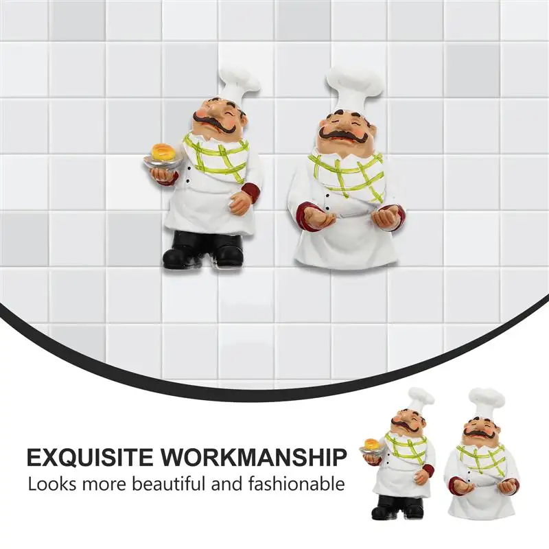 

2Pcs Chef Design Punch Free Wall Hooks Self-Adhesive Kitchen Hooks