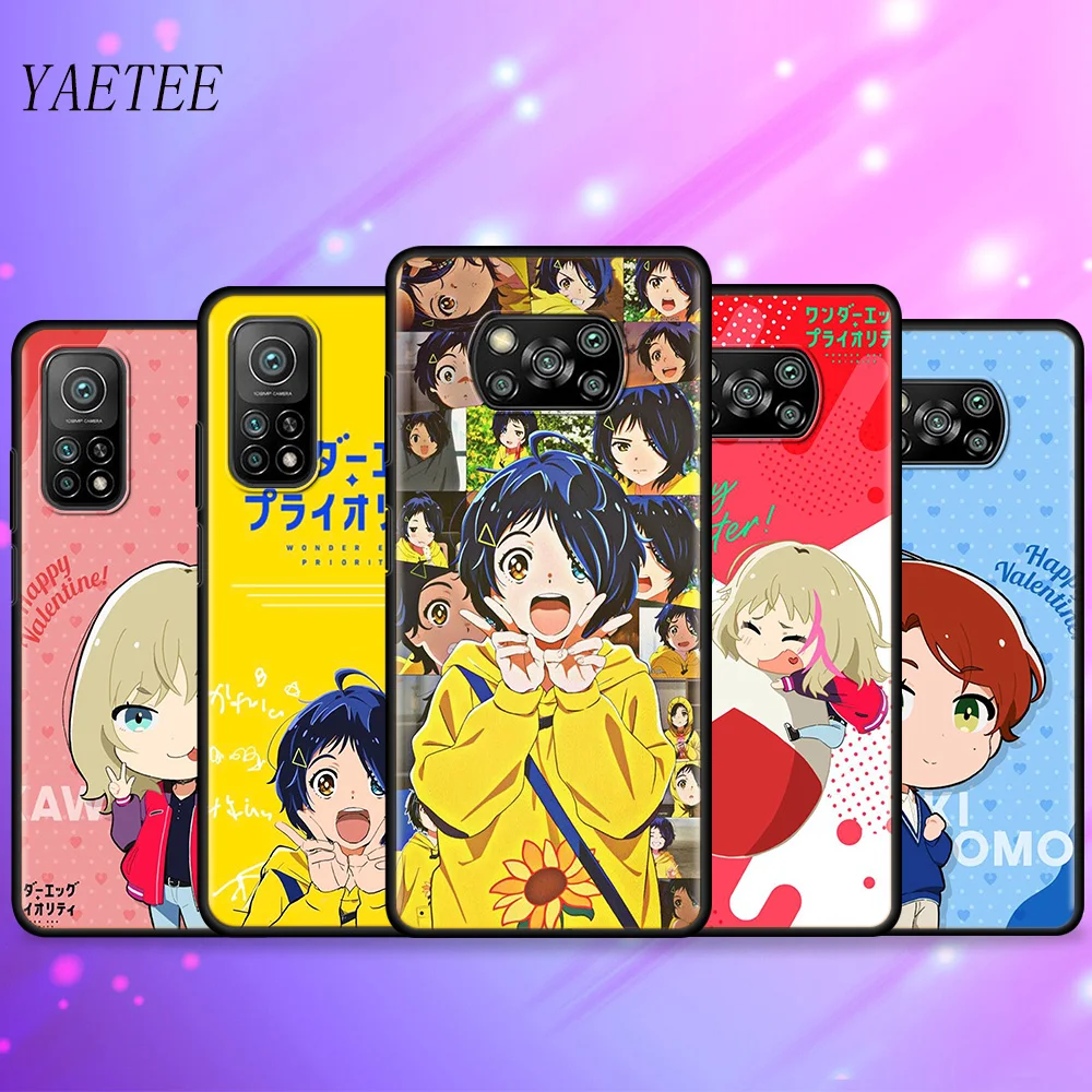 

WONDER EGG PRIORITY Case For Xiaomi Mi Poco X3 NFC M3 Pro 5G F3 GT C31 F1 Soft Phone Cover For Redmi K40 Note 9S 10 Coque Anime