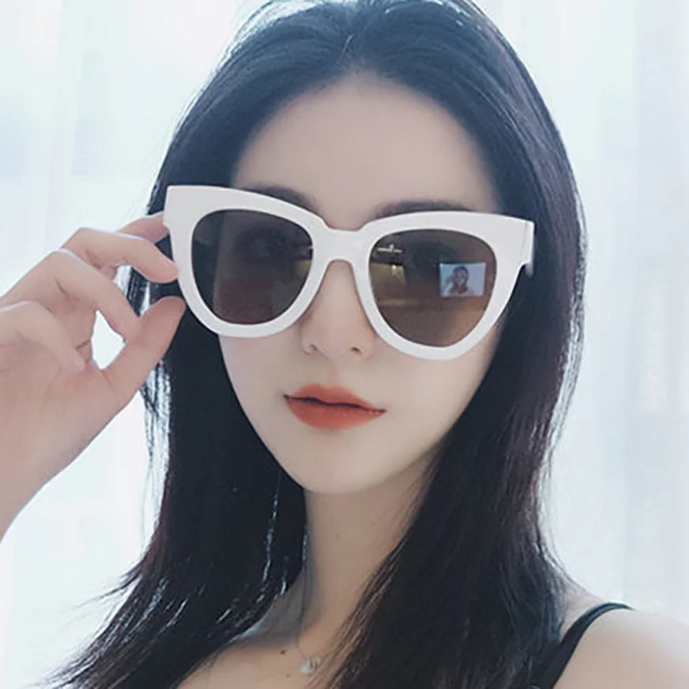 

Vintage Cat Eye Big Frame Sunglasses Women Men Luxury Brand Design Thick Frame Sun Glasses Travel Driving Oculos Feminino UV400